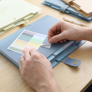 Porte-documents extensible A4 avec 5 pochettes, dossier accordéon en plastique avec bouton-pression pour fournitures scolaires et de bureau - Product Image 6