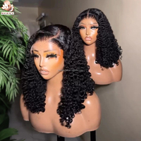 Perruque frontale en dentelle HD 250% bouclée Pixie Birmane, cheveux humains bruts indiens originaux, perruques en dentelle HD bouclées crépues, sans colle