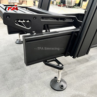 de conducción de coche con soporte de monitor único, kit de simulación de carreras de extrusión de aluminio negro, 4080
