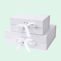 Schwarze Kunstpapier Magnetische Faltbare Wiederverwendbare Geschenkbox mit Prägung Kundenspezifische Großhandelsverpackung für Kosmetik Schuhe Kleidung