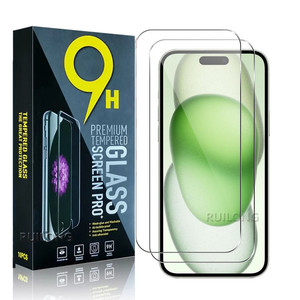 Protector de pantalla de teléfono al por mayor 9H 2.5D vidrio templado para <span class=keywords><strong>iPhone</strong></span> 15 Pro Max 14 Plus 13 12 11 6 7 8 <span class=keywords><strong>SE</strong></span> con paquete de papel - Product Image 1