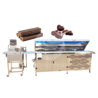 Machine de revêtement d'enrobe de chocolat Petite ligne de revêtement et de refroidissement Machine d'immersion de chocolat Machine de couverture de chocolat