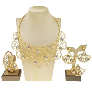 2023 New Design Schmuck Set für Frauen Brasilia nischer Goldschmuck Halskette Sets 2 Töne Modeschmuck Zubehör Set