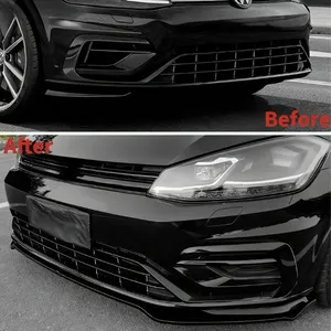 Pour Golf 7/7.5/7.5R/GTI/7 R-line : Kit de 3 pièces de lames de pare-chocs avant et de protection inférieure pour tuning automobile - Product Image 2