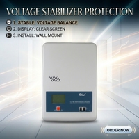 Stabilisateur de tension onduleur 5 kVA CA, régulation automatique servo en cuivre, monophasé, écran LCD, 220 V, efficacité 98 %
