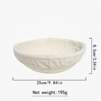 Panier de levage ovale en rotin tressé à la main avec doublure en coton pour la cuisson du pain au levain – Outil de boulangerie artisanale en gros