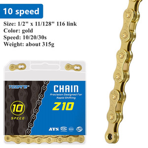 <span class=keywords><strong>Cadena</strong></span> <span class=keywords><strong>dorada</strong></span> <span class=keywords><strong>para</strong></span> <span class=keywords><strong>bicicleta</strong></span> de montaña, 7-8 S / 9 S/ 10 S/ 11 - Product Image 4