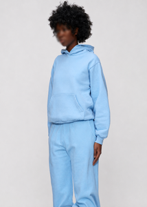 Sudadera con Capucha Azul Cielo con Diseño Geométrico, Sudadera Resistente, Sudadera con Capucha de Diseño Personalizado, Ropa Urbana de Alta Calidad - Product Image 6