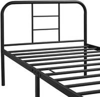 Cadre de lit queen size moderne, simple, durable et extensible en métal - Construction en acier pour chambre à coucher, marque Hengli, fabriqué en Chine