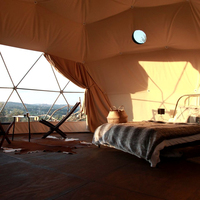 Kit de Tente Dôme Géodésique de Luxe pour Glamping, Hôtel et Complexe Hôtelier, Maison Préfabriquée en PVC à Vendre