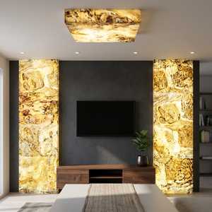 Revêtement mural en PVC mince et flexible translucide effet pierre, motif floral moderne, idéal pour la décoration intérieure d'appartements et de gymnases - Product Image 3