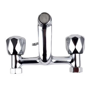 Robinet <span class=keywords><strong>de</strong></span> salle <span class=keywords><strong>de</strong></span> bain mural italien Minwei-Poli, mitigeur avec design irrégulier et accessoire <span class=keywords><strong>de</strong></span> <span class=keywords><strong>douche</strong></span> portable - Product Image 4