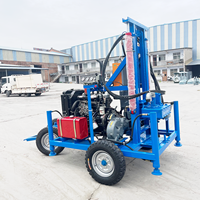 Nouvelle machine de forage de puits d'eau sur roues personnalisée 2026 de 61 CV, portative, pour des forages jusqu'à 200 m de profondeur