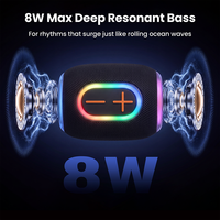 Altavoz Inalámbrico RGB de 8W, Altavoz Portátil de 1200mAh para Senderismo y Ciclismo al Aire Libre, Resistente al Agua IPX5