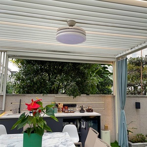 Pergola Bioclimatica Elettrica con Telaio in Legno, Illuminazione LED, Galerie De Toit En Aluminium, Pergola con Lamelle Orientabili per Balcone Disponibile - Product Image 4