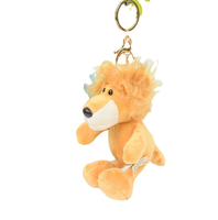 Mini lion en peluche à suspendre, faible MOQ, directement de l'usine, NOUVEAU, mignon, doux, en coton PP, porte-clés personnalisé, 15 cm, pas cher
