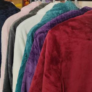 Pigiama Lungo Elegante all'Ingrosso in Flanella Spessa per Uomo e <span class=keywords><strong>Donna</strong></span>, Calda <span class=keywords><strong>Camicia</strong></span> <span class=keywords><strong>da</strong></span> <span class=keywords><strong>Notte</strong></span> con Ampia Tasca e Bordo Bianco - Product Image 3