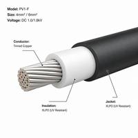 PrimePro PV1-F Solarkabel 4mm2 6mm2 |   UV-Beständiger DC 1.0/1.8kV Photovoltaik-Draht |   XLPO-Isoliertes Verzinntes Kupfer-Solarkabel