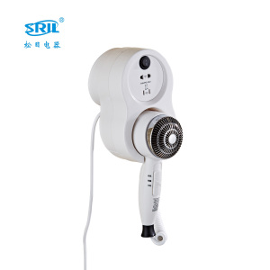 OEM&amp;ODM Hotel Bathroom 1600 Watt <strong>Wall</strong> <strong>Mounted</strong> Electrical Hair Dryer - Product Image 3