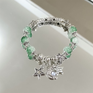 Pulseira de Cristal Fantasia com Charme de Estrela da Lua, Pérola e Contas de Vidro Coloridas para Meninas, Mulheres e Estudantes, Presente de Amizade - Product Image 5
