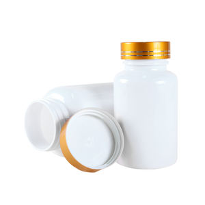 Envase de vitamina PET opaco personalizado 3,4 oz-17oz blanco brillante 34,5mm boca ancha electrochapado aprobado por la FDA para tabletas de calcio - Product Image 4