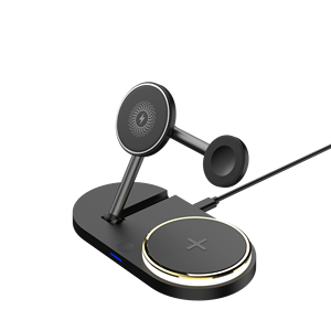 Station de charge magnétique sans fil 6-en-1 OEM avec charge rapide 15W et lampe LED pour <span class=keywords><strong>iPhone</strong></span>, téléphone, montre, écouteurs - Product Image 1