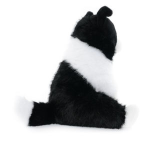 Peluche de <span class=keywords><strong>Perro</strong></span>, Juguete de Peluche Suave, <span class=keywords><strong>Cachorro</strong></span> Blanco y Negro Realista, Lindos Animales de Peluche, Regalo, Fabricante de Peluches Personalizados - Product Image 4