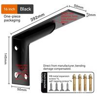 Support mural triangulaire en acier laminé à froid épaissi avec conception monobloc élargie pour support d'étagère fixe