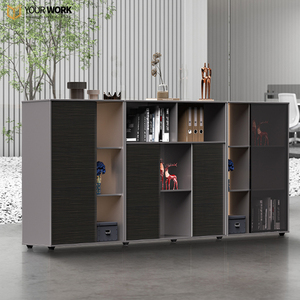 Estantería de madera para oficina, estantería de MDF, almacenamiento de libros, archivador de oficina, archivador de documentos, archivador de libros - Product Image 1