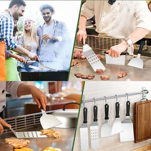 Hoàn Chỉnh BBQ Nướng Set Cho Nam Giới Phụ Nữ Spatulas Scraper phết Bìa Và Burger Smasher Flat Top Vỉ Nướng Phụ Kiện Kit - Product Image 6
