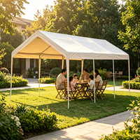 Abri de jardin robuste 3x6m avec toit imperméable et structure en acier, installation facile pour événements extérieurs, camping et marchés