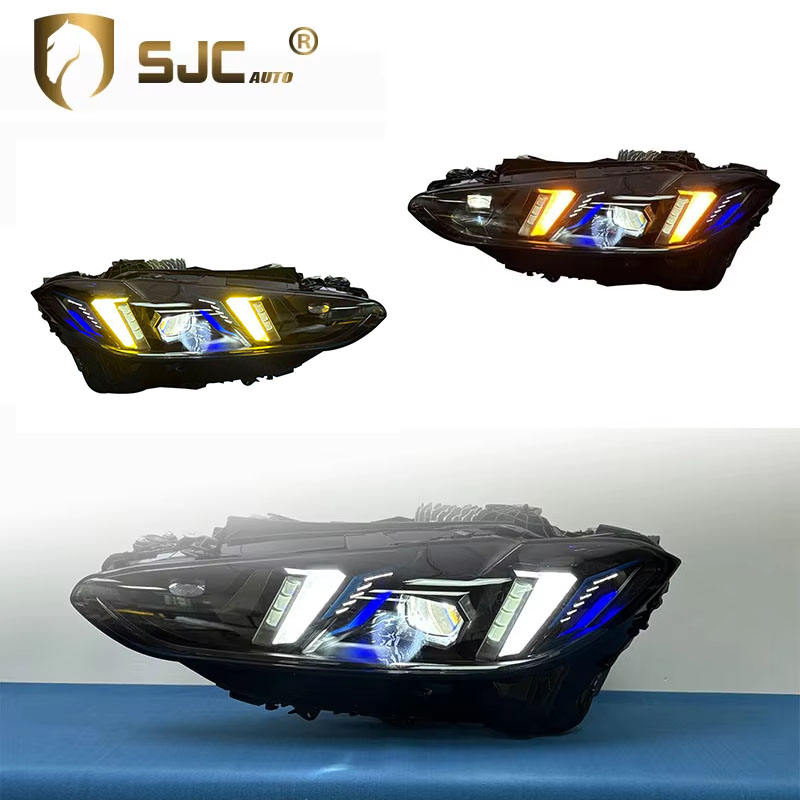 Sjc Snake-Eye LED Headlight Assembly For BMW 4 Series G22 / G80 / G82 2021-2023 Yellow White DRL