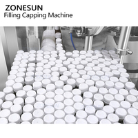 Machine de remplissage et de bouchage automatique monobloc rotative ZONESUN ZS-AFC39W à 10 têtes avec pompe péristaltique servo pour petites bouteilles de liquide