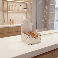 Scatola con coperchio per cosmetici personalizzata Stampa logo Confezione ad incastro Scatola regalo in cartoncino bianco