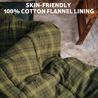 Sac de couchage pour le camping par temps froid, 100% coton flanelle, design enveloppe, pour le camping, la randonnée, la chasse, vente en gros OEM