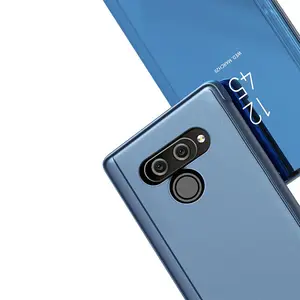 Jelas Cermin Case untuk LG V50 Smart Flip Cover Case untuk LG Q60/K50