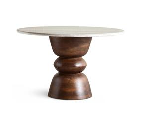 Table à manger industrielle moderne avec base solide et plateau en bois, ensemble de meubles de salle à manger pour la maison, la cuisine, le restaurant, l'hôtel - Product Image 1
