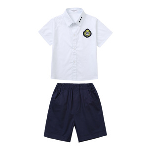 <strong>New</strong> Custom Design White Shirt Navy Shorts Boys Girls <strong>School</strong> <strong>Uniform</strong> for Summer <strong>Kindergarten</strong> Sport <strong>Style</strong> Polyester for Kids - Product Image 5