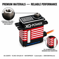 Micro servo numérique XQ-POWER XQ-S2007D 7kg sans noyau, étanche, engrenage en acier inoxydable, aluminium, 6V-8.4V, pour hélicoptère et avion RC