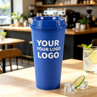 Gobelets à café réutilisables en plastique personnalisés de 16 oz avec couvercles, gobelets de voyage, pour boissons chaudes ou froides, compatibles lave-vaisselle et micro-ondes