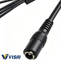 Câble d'alimentation CCTV combiné multi-canaux BNC DC Vishi, connecteur en Y OD4.0 OD3.0, câble vidéo 1-vers-2/3/4/5/8, 25 cm