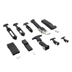 TANJA Rubber Shock Absorber Hook And Loop <b>Hood</b> Lock For <b>Engine</b> <b>Hood</b> Stainless Steel Buckle Universal Black Zinc Plated - Product Image 2