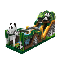 Maison gonflable géante extérieure personnalisée de rebond d'enfants avec le parc d'attractions rebondissant de glissière d'enfants de toboggan à vendre