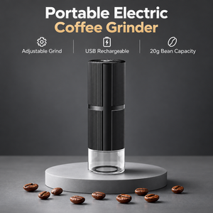 เครื่องบดกาแฟไฟฟ้าแบบพกพา OEM ODM 20 กรัม ชาร์จไฟได้ ไร้สาย สำหรับบดเมล็ดกาแฟ ใช้ในบ้าน สำนักงาน และการเดินทาง - Product Image 2