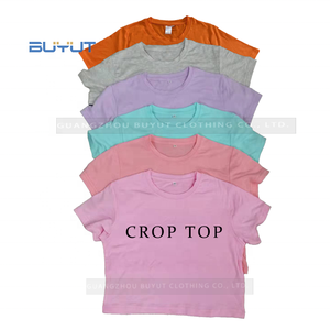 バイアウトファクトリー男女兼用ポリエステル昇華Tシャツ男女兼用無地秋オレンジパステルカラー - Product Image 3