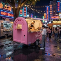 Nouveau camion de restauration rapide Chariot alimentaire mobile Remorquable Restaurants Boulangeries Snack Food Trailer