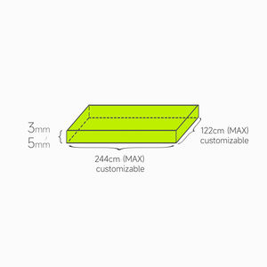 Hoja de acrílico verde fluorescente personalizada, 3mm/5mm, acrílico de alta transparencia, procesamiento de hoja de plexiglás personalizado, - Product Image 3