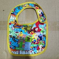 Bavoirs pour bébé en bambou doux et lavable, personnalisables en gros, avec motifs de dessins animés imprimés, bouton-pression, bambou doux imprimé sur mesure
