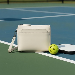 Pochette à balles de pickleball structurée en PU italien, aspect italien, lisse, avec logo personnalisé, vente en gros, pochette à balles de tennis - Product Image 3