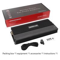 Amplificateur de voiture mono 2000W classe AB style coréen avec logo lumineux, dissipateur thermique et filtre de croisement OEM ODM – Vente en gros